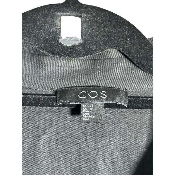 COS Women's Black Button Front Boxy Oversized Shirt Dress Size XS - Picture 9 of 9